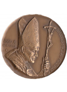 1988 - ANNO X  MEDAGLIA BRONZO Giovanni Paolo II